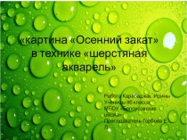 Презентация проекта по технологии Шерстяная гладь