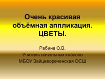 Презентация по технологии на тему Цветы начальная школа