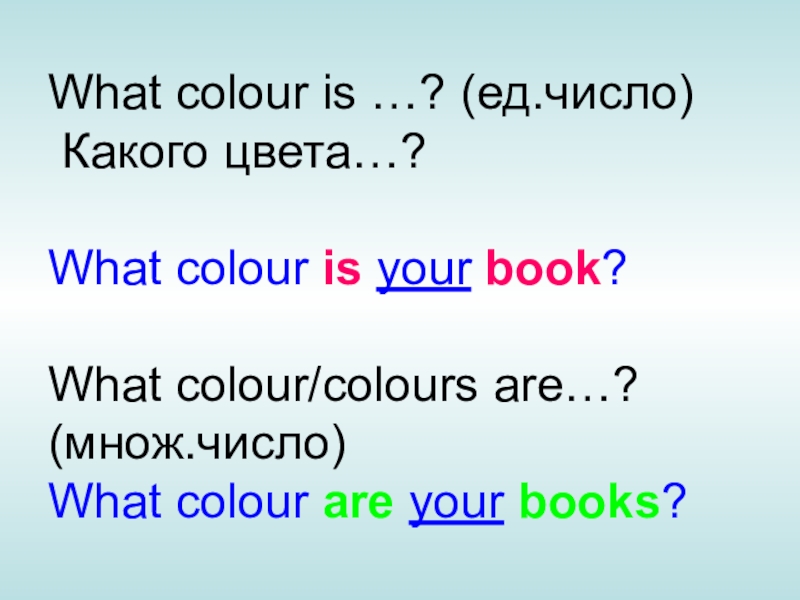 What colour is your. 