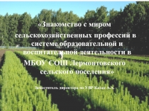 Презентация Знакомство с сельскохозяйственными профессиями