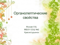 Презентация по технологии на тему Органолептические свойства продукта