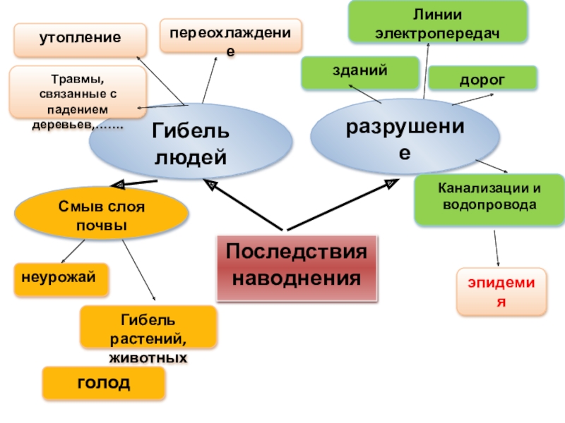 Виды наводнений схема