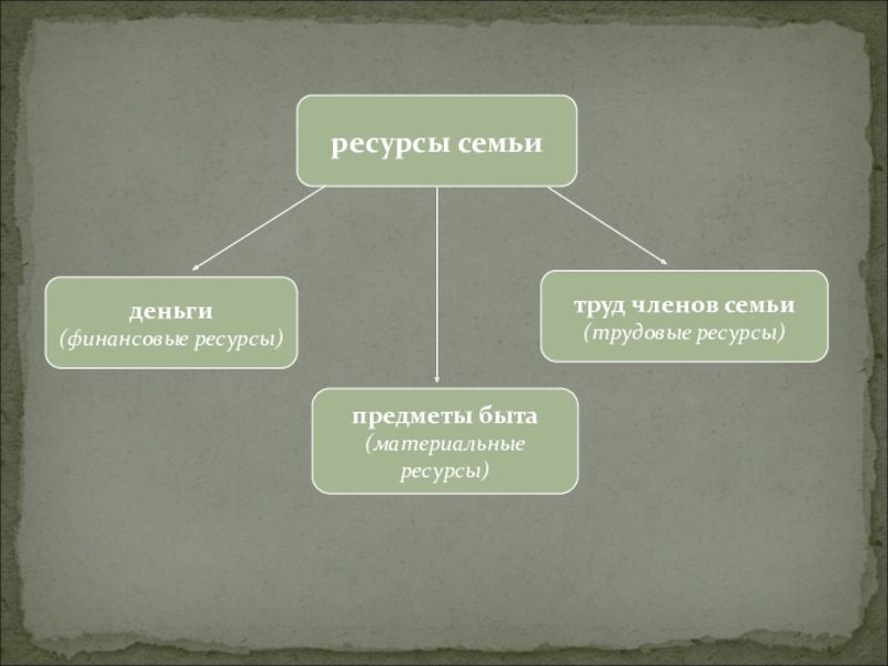 Ресурсы семьи схема