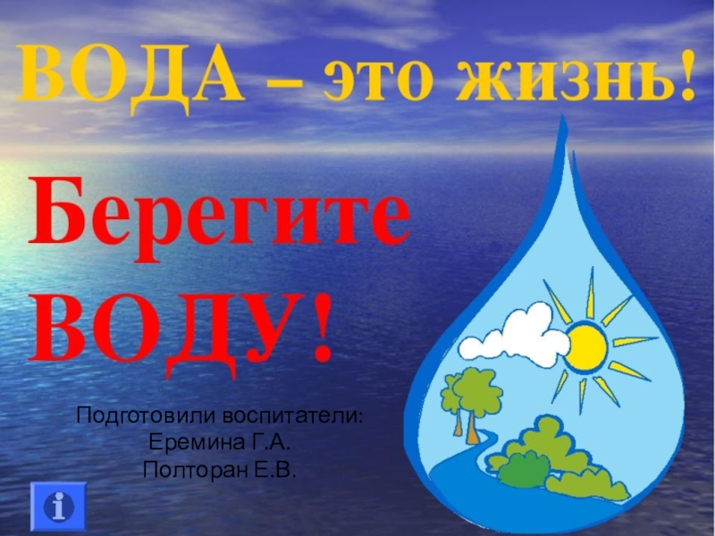 Берегите воду презентация