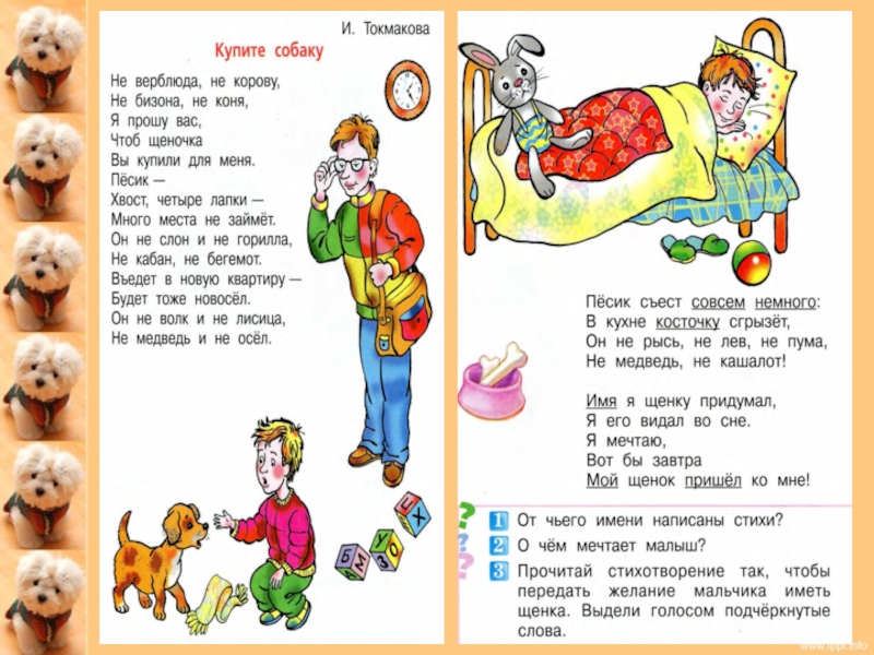 Стихотворения о животных с михалкова р сефа и токмаковой 1 класс презентация