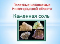 Презентация по окружающему миру Полезные ископаемые Нижегородской области.Каменная соль ( 4класс)