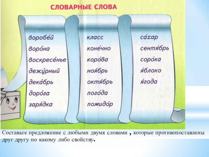 Словарные слова третий класс русский