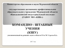 КОМАНДНО - ШТАБНЫЕ УЧЕНИЯ (КШУ)