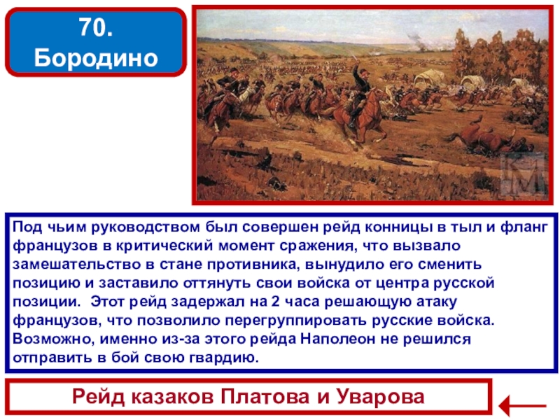 Под чьим руководством. Рейд Казаков Платова Бородино. Рейд Казаков Платова и Уварова. Рейд кавалерии Платова и Уварова. Рейд Казаков в тыл французов.