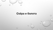 Презентация по географии по теме Озёра и болота