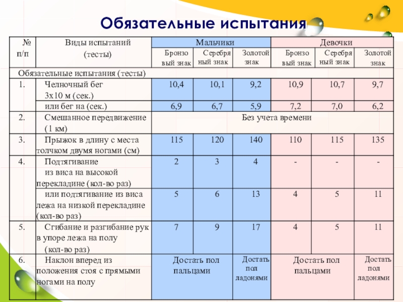 Индивидуальный план подготовки к сдаче норм комплекса гто