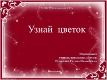 Презентация для классного часа в начальной школе Узнай цветок