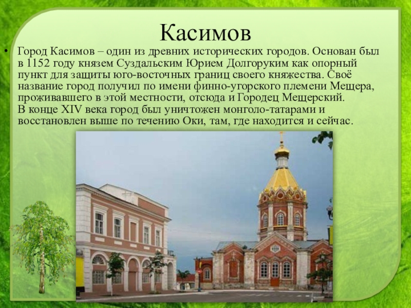 Проект город касимов