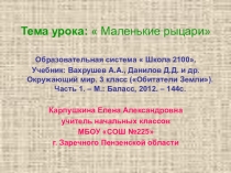 Презентация по окружающему миру на тему Маленькие рыцари (3 класс)
