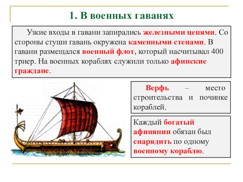 Объяснить слово верфь. Порт Пирей Военная гавань. В военных гаванях история. Торговые и военные Гавани Афинского порта Пирей. 1.В военных гаванях.