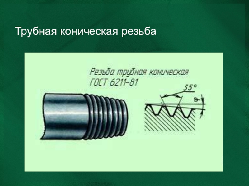 Коническая резьба. Резьба коническая Трубная 1/2. Резьба Трубная коническая 3/8