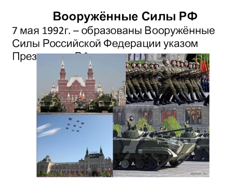 Вс образован. 7 Мая 1992 г. Вооруженные силы РФ 1992. История создания Вооруженных сил РФ 1992. Вооруженные силы РФ 7 мая.