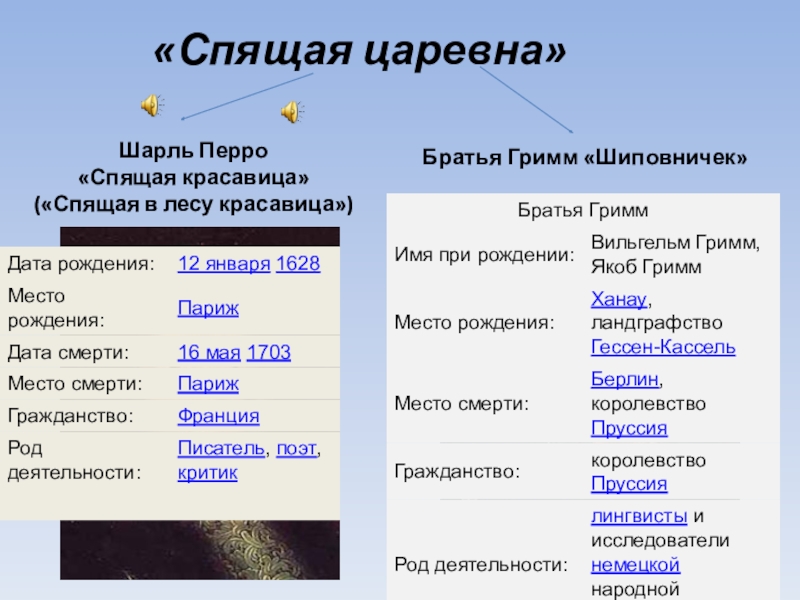 Сравнения в сказке царевна. Различия сказок спящая Царевна и спящая красавица. Сказка спящая красавица сравнение. Сравнение в сказке спящая Царевна. Шиповничек и спящая красавица сравнение.