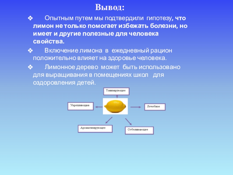 Опытным путем определите. Вывод о лимоне. Презентация исследовательской работы про лимон. Лимон научно исследовательская работа. Лимон волшебник исследовательская работа.