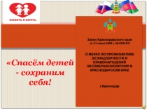 Детский закон Спасём детей, сохраним себя!