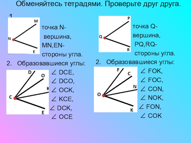 Углы пятый класс