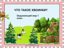 ПРЕЗЕНТАЦИЯ ПО ОКРУЖАЮЩЕМУ МИРУ В 1 КЛАССЕ НА ТЕМУ Что такое хвоинки