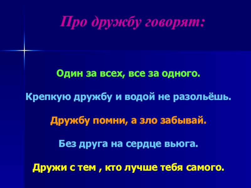 Презентация о дружбе и друзьях 8 класс