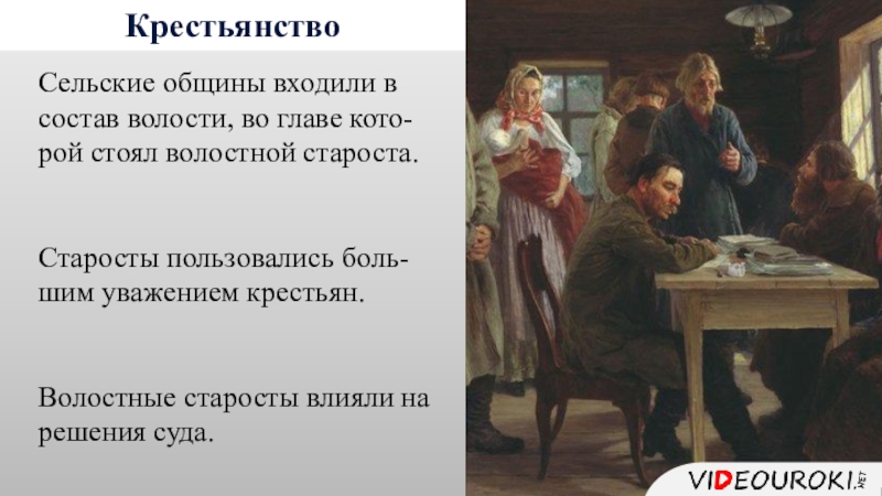 Полномочия сельского старосты. Волостной суд для крестьян. Сословные волостные крестьянские суды. Староста в общине. Волостные и аульные старосты.