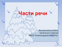 Презентация по русскому языку Части речи 2 класс