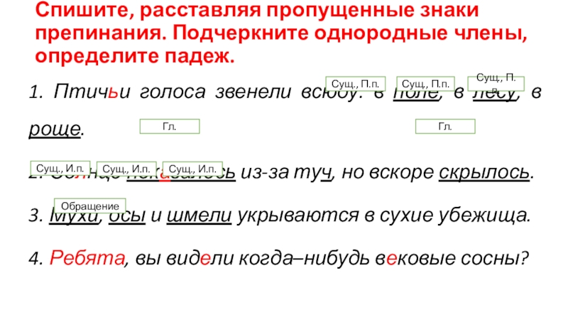 Схема предложения листья сыплются за школой слышен громкий спор сорок