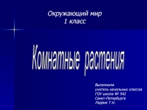Презентация к уроку окружающего мира на тему Комнатные растения