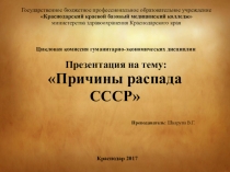 ПРЕЗЕНТАЦИЯ на тему: Причины распада СССР