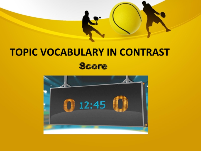 Topic vocabulary in contrastScore