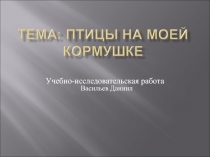 Презентация к учебно-исследовательской работе
