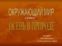 Презентация по окружающему миру Осень в природе