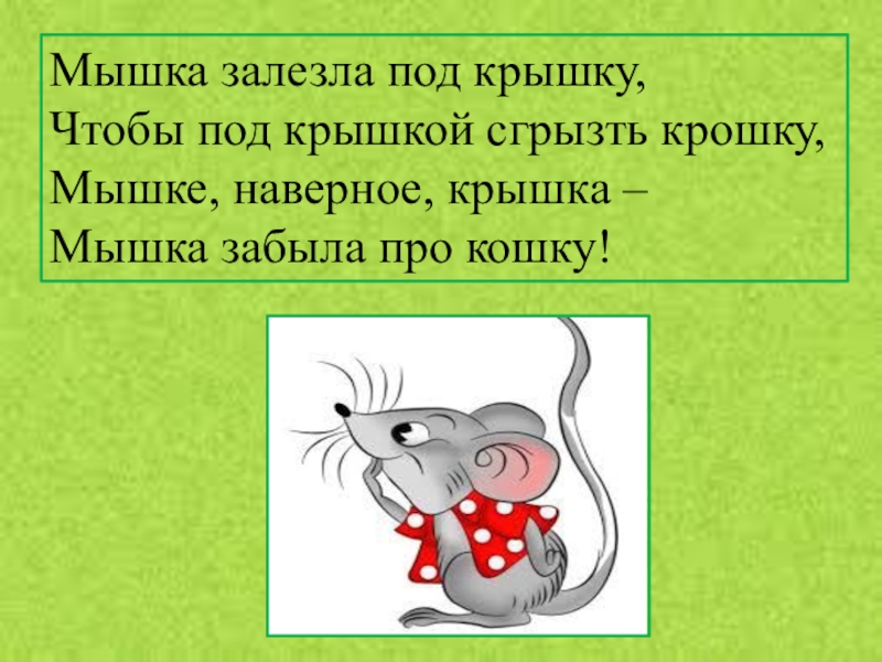 Скороговорка Про Мышь И Кота