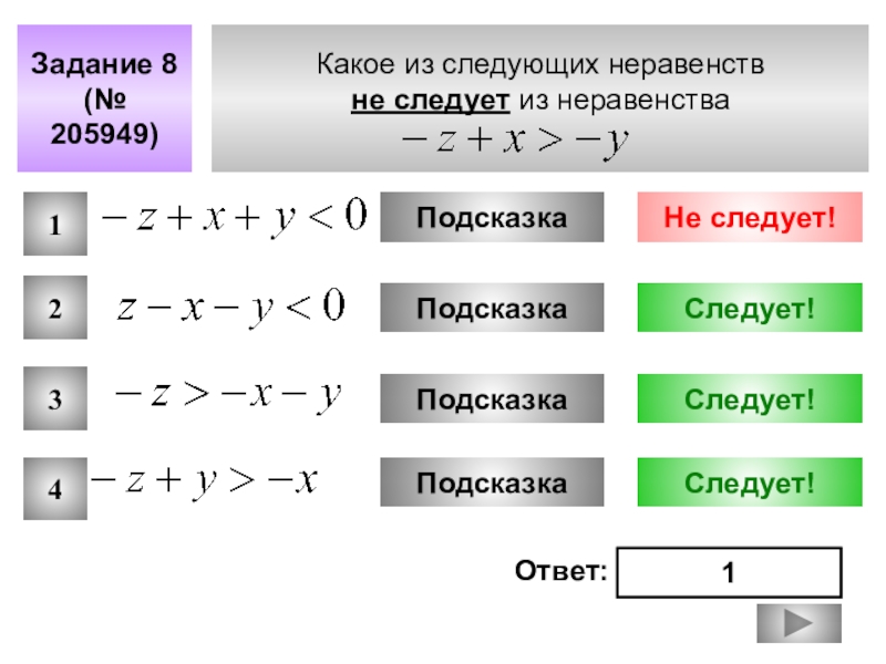 Неравенства огэ презентация