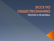 ЭССЕ ПО ОБЩЕСТВОЗНАНИЮ ТЕОРИЯ И ПРАКТИКА