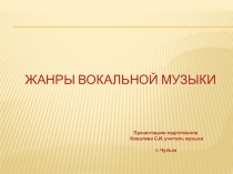 Презентация по музыке на тему  Жанры вокальной музыки