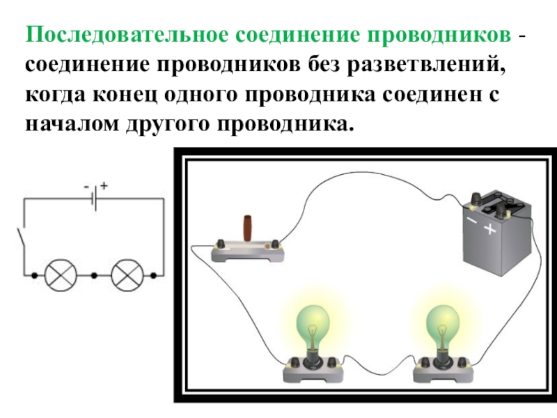 Соединение проводников физика 8 класс презентация