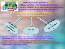 Деятельность семьи, образовательного учреждения и общественности