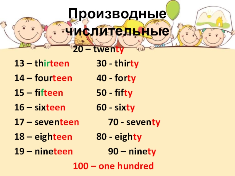 Fifteen fifty. Числительные в английском до 20. Производные числительные в английском языке. Числительные в английском Forty. Числительное от twenty:.