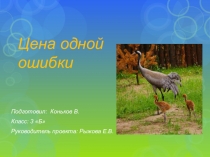 Презентация по экологии на тему Цена одной ошибки