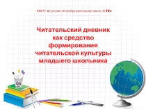 Презентация по теме:  Читательский дневник как средство формирования читательской культуры младшего школьника