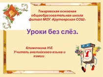 Презентация к докладу на родительском собрании Уроки без слёз