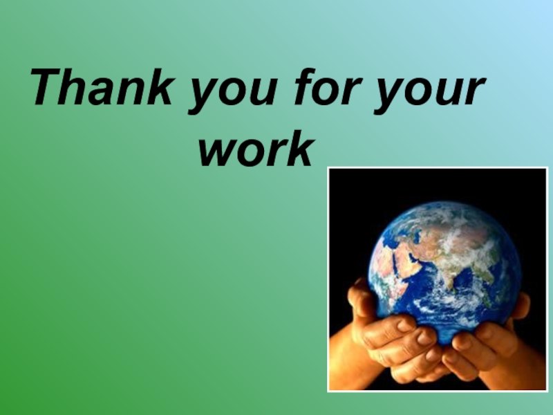 Thank you for your work