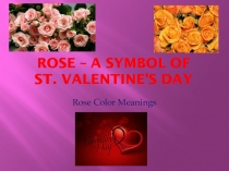 Презентация по английскому языку на тему Rose – a symbol of St. Valentine’s Day(7-11 класс)