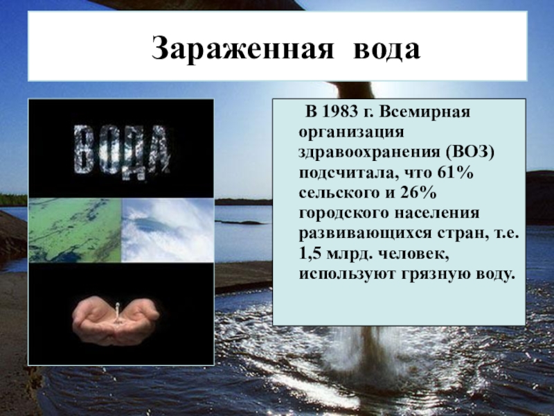 Индивидуальный проект на тему загрязнение воды