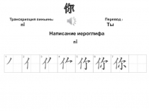 Урок по китайскому языку на тему: Приветствие. Иероглифика