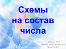 Презентация-шаблон Состав числа, 1 класс